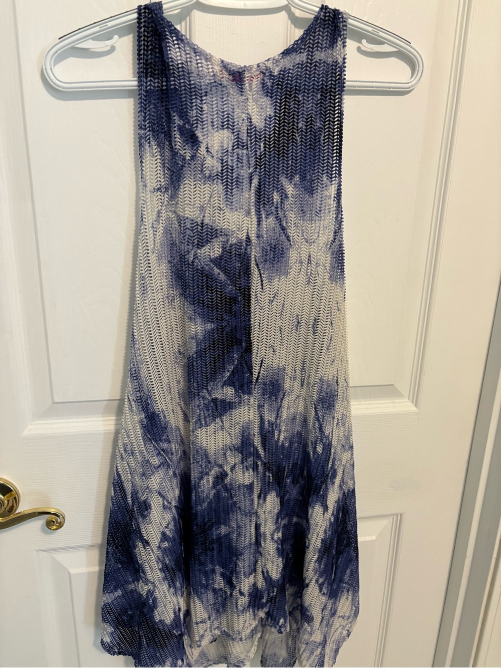 Paradise Blue and White Tie-Dye Swim Coverup - Picture 3 of 4